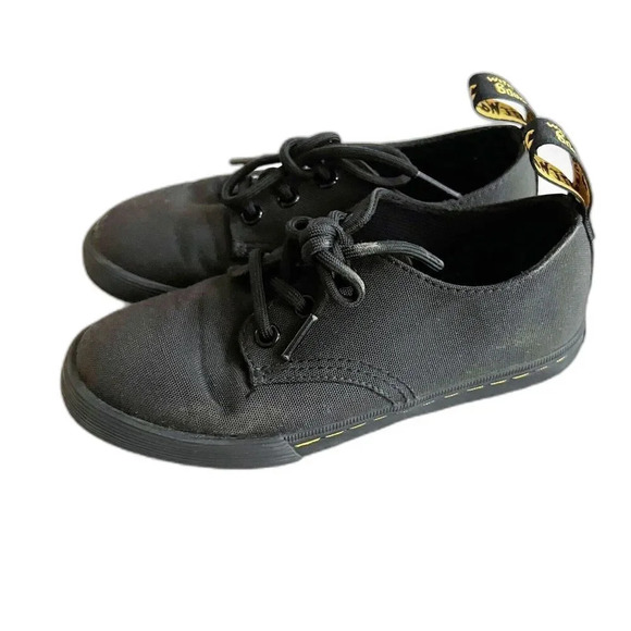 Dr. Doc Martens Kids Unisex 13 Black Santanita J Canvas Shoes Sneakers Lace Up - Picture 1 of 12